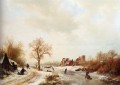snow landschape Néerlandais Barend Cornelis Koekkoek
